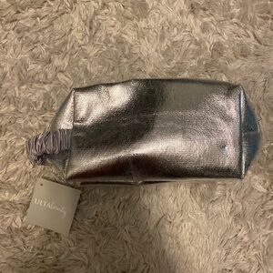 Ulta Beauty Silver Metallic Cosmetic Case